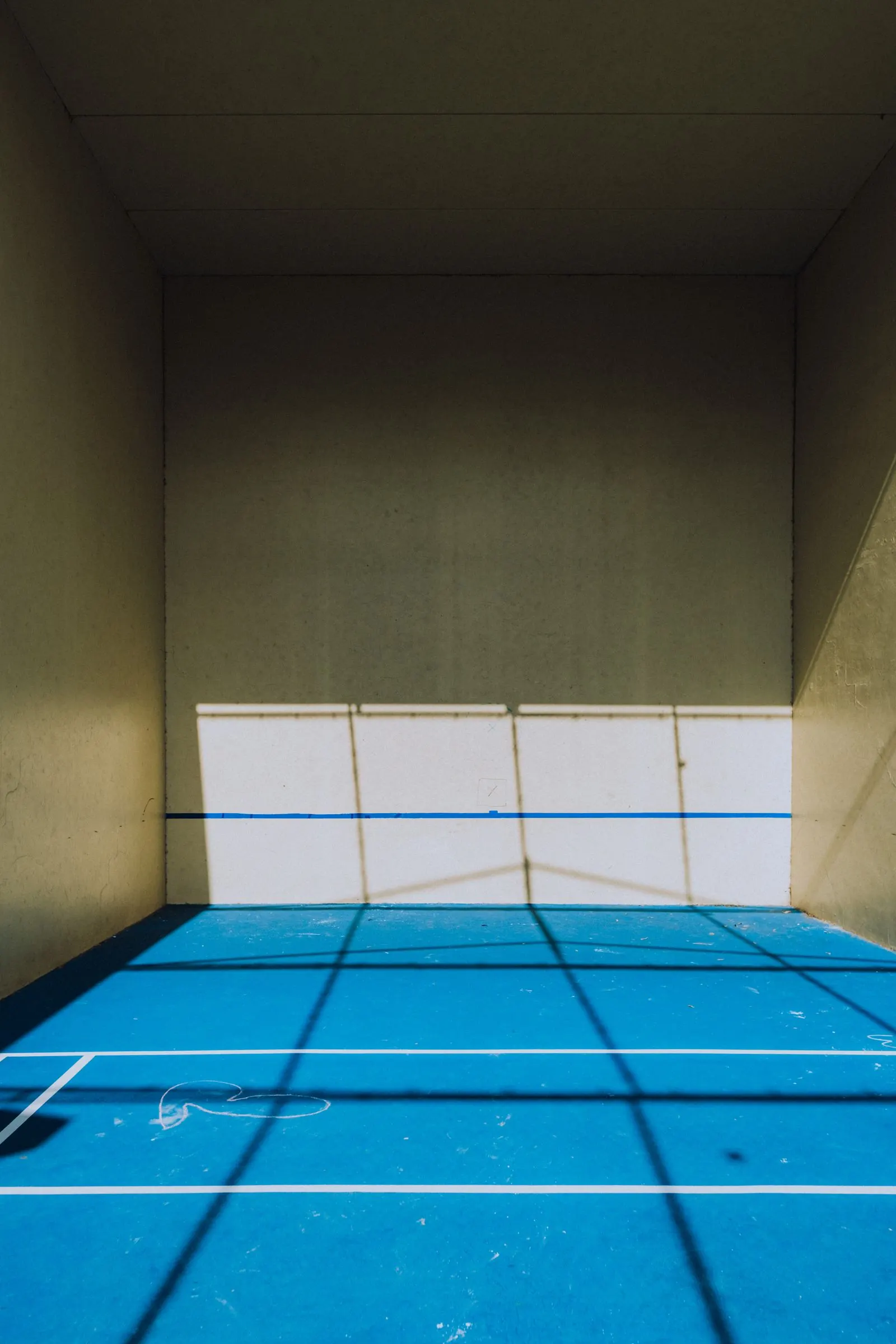 Empty indoor squash court